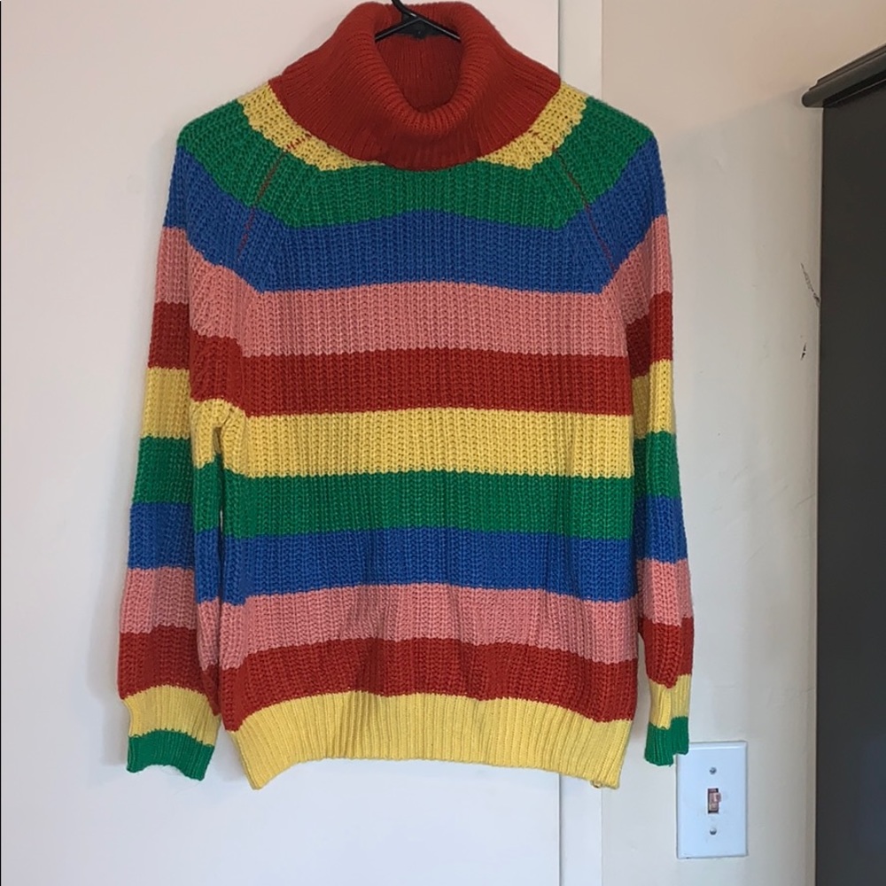 Rainbow knit sweater